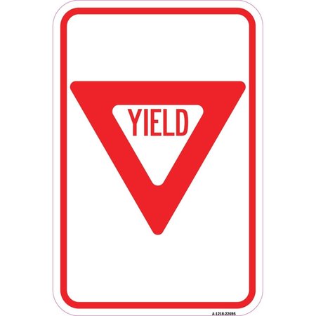 AMISTAD 12 x 18 in. Aluminum Sign - Yield AM2023051